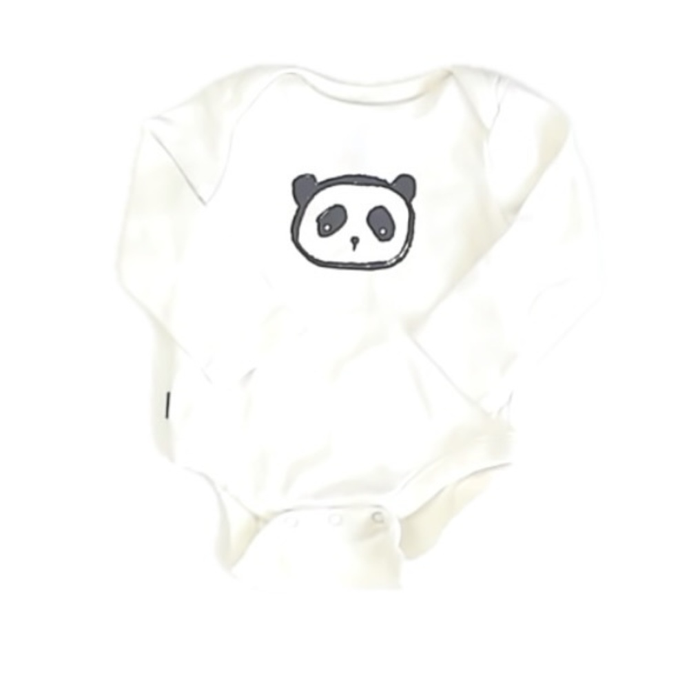 Tea Collection Girls White Panda Onesie size: 0-3 Months